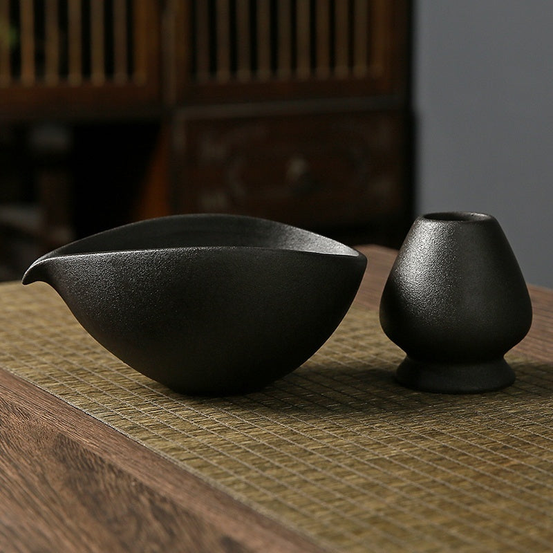 Tea Set For Making Matcha With Coarse Pottery