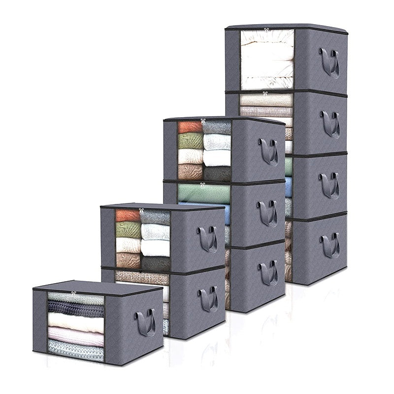 Clothing Storage Bag Large Capacity Transparent Window Storage Box