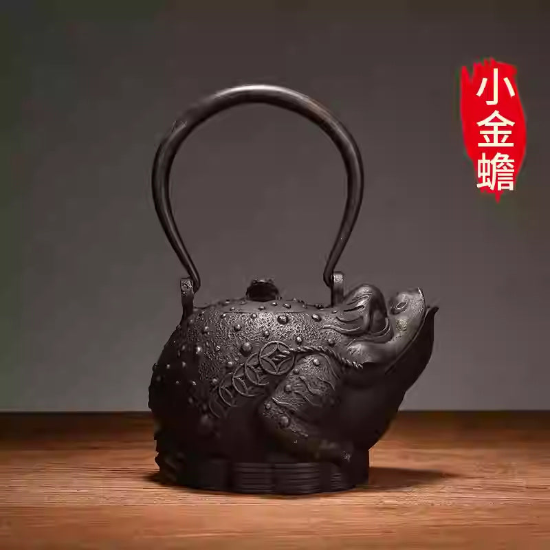 Handmade Iron Pot Chinese Lost-wax Casting Craft Cast Iron Teapot