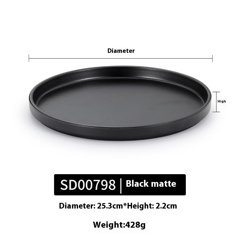 Black Hot Pot Food Plate Barbecue Plate