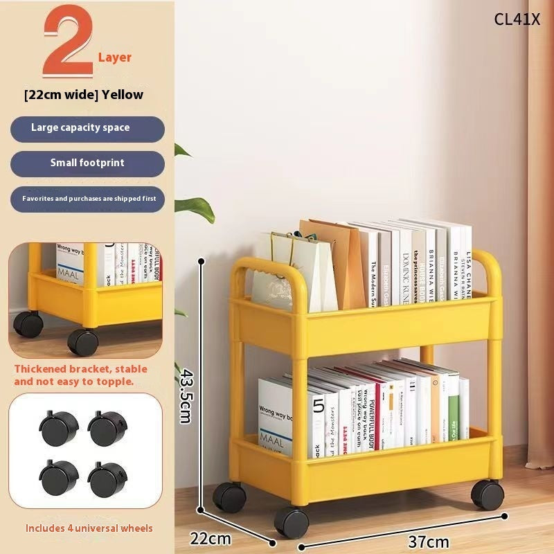 Trolley Floor Mobile Multi-layer Snack Bedroom Bedside Storage Rack