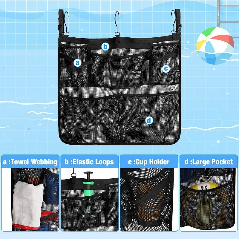 Large Capacity Swimming Pool Mesh Buggy Bag