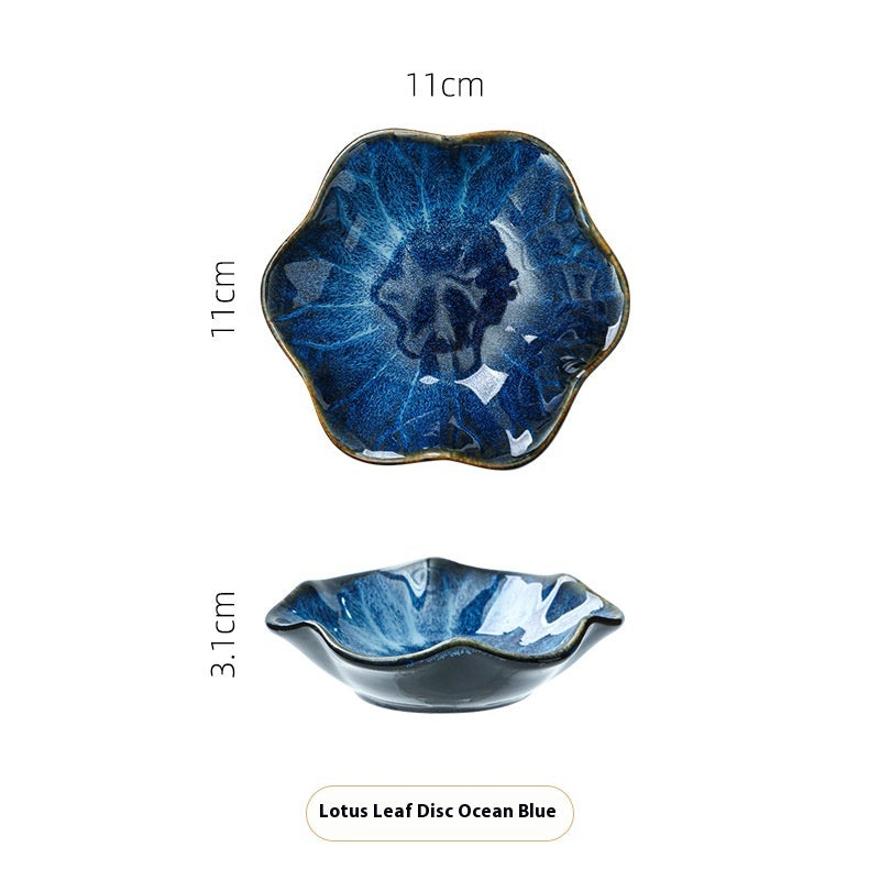 Household Bowl Dish & Plate Ceramic Fambe Tableware