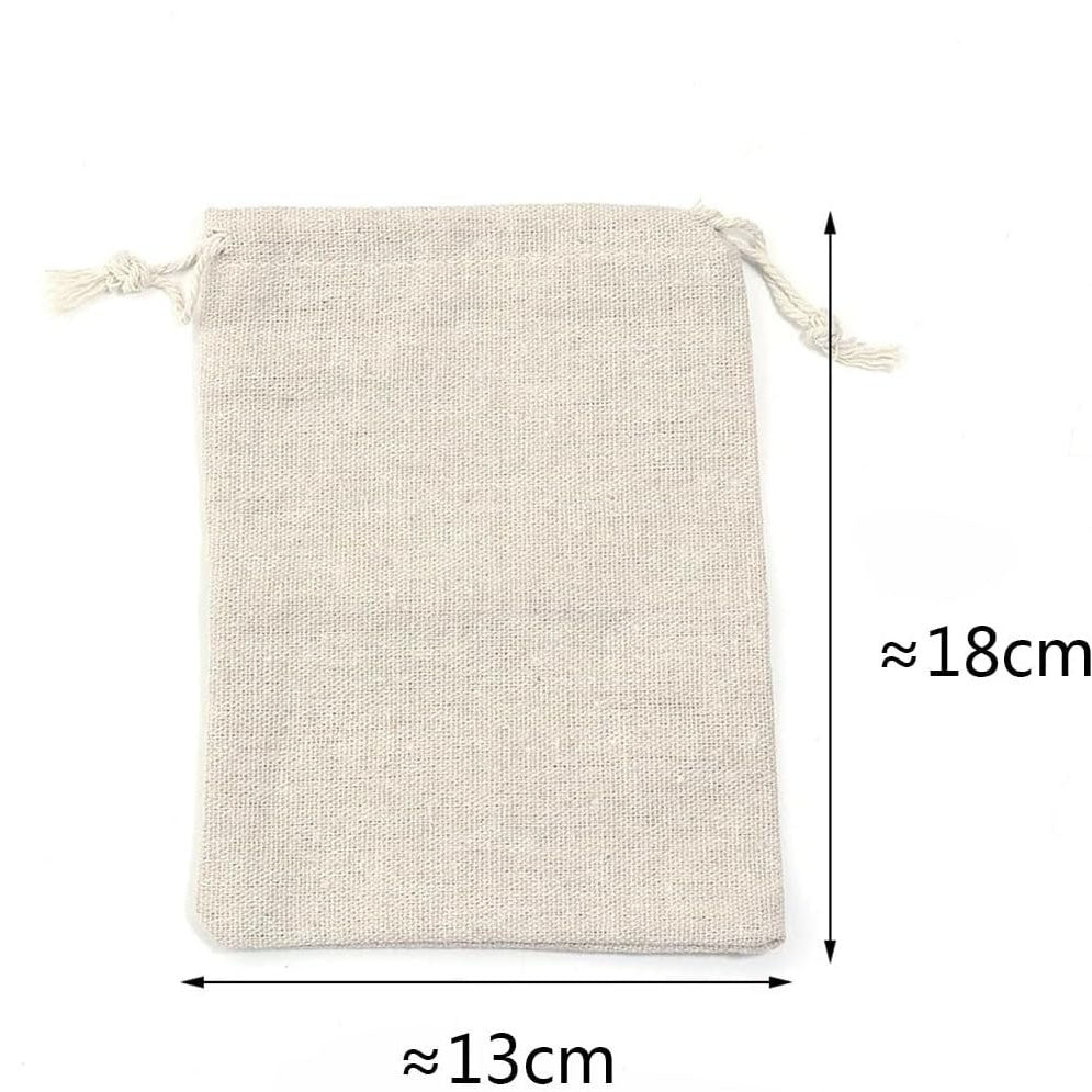 Cotton Linen Sack Breathable Small Cloth Bag Jewelry Bracelet Storage