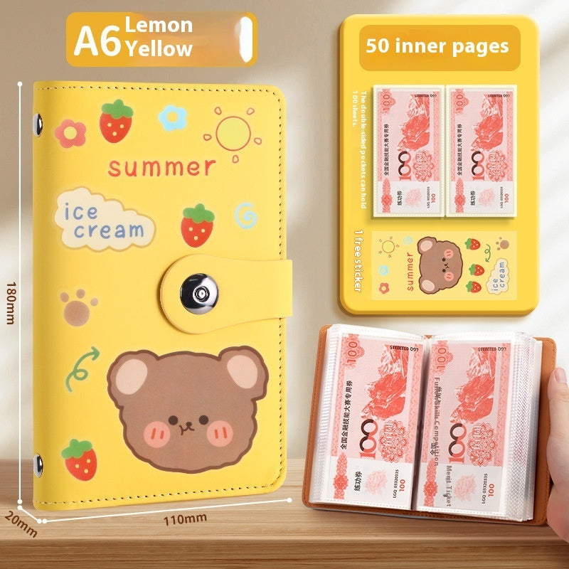 Saving Book Can Be Put Only Cash Storage Wallet Storage Bag