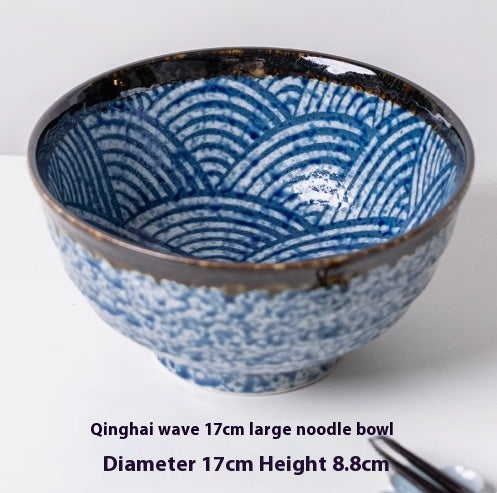 Ceramic Household Lamian Noodles Bowl Antique Tableware Imported From Japan