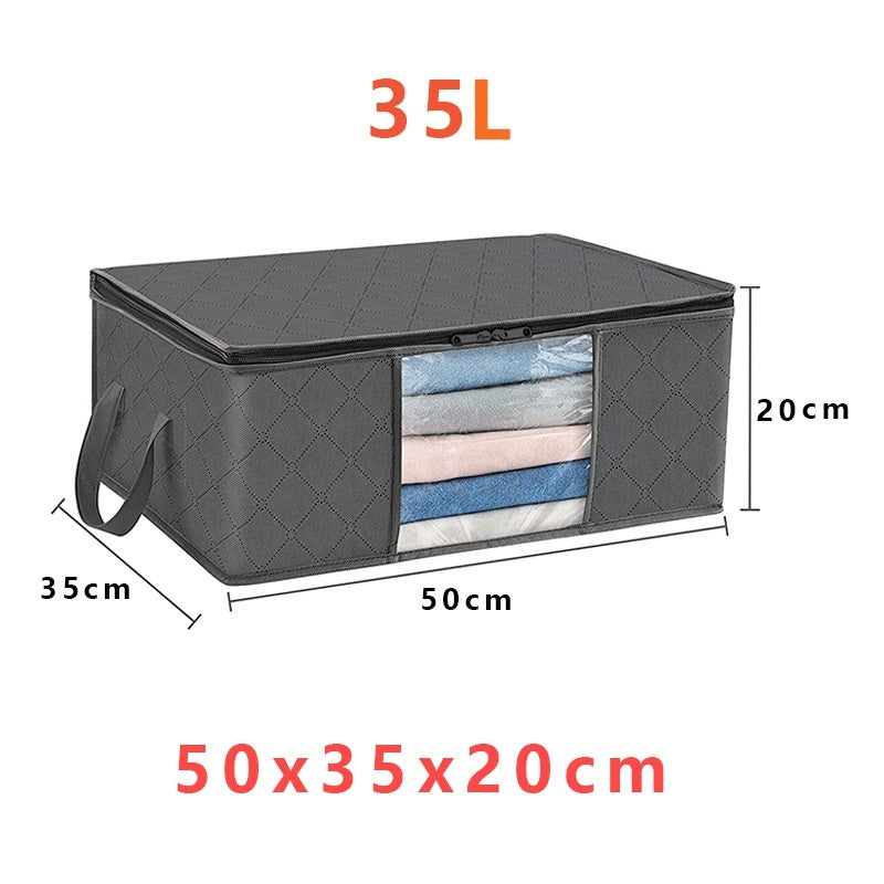 Clothing Storage Bag Large Capacity Transparent Window Storage Box