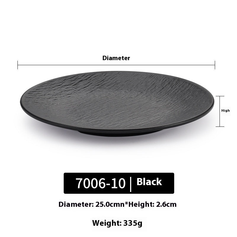 Black Hot Pot Food Plate Barbecue Plate