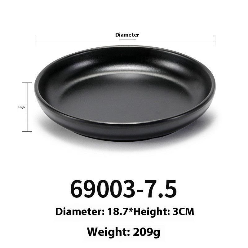 Black Hot Pot Food Plate Barbecue Plate