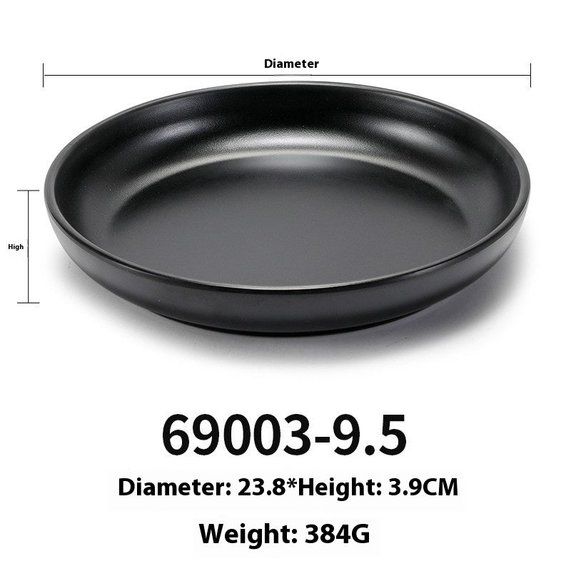 Black Hot Pot Food Plate Barbecue Plate