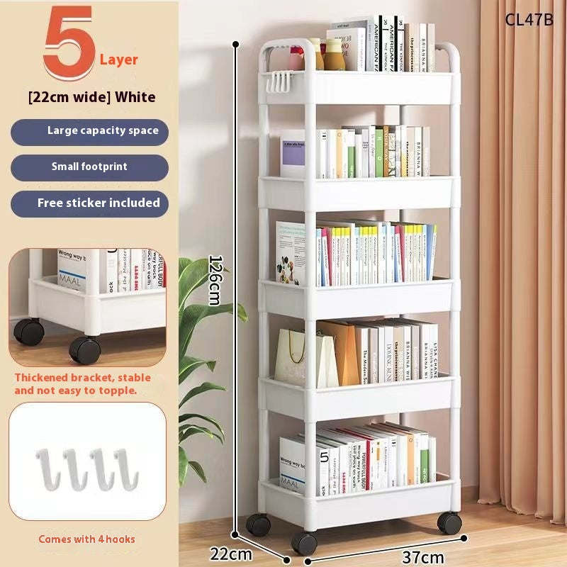 Trolley Floor Mobile Multi-layer Snack Bedroom Bedside Storage Rack