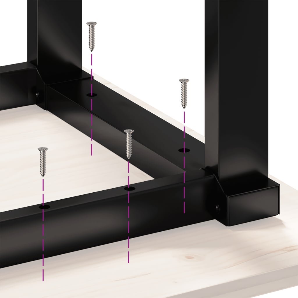 Gambe per tavolino da caffè O-Frame 70x30x43 cm Acciaio