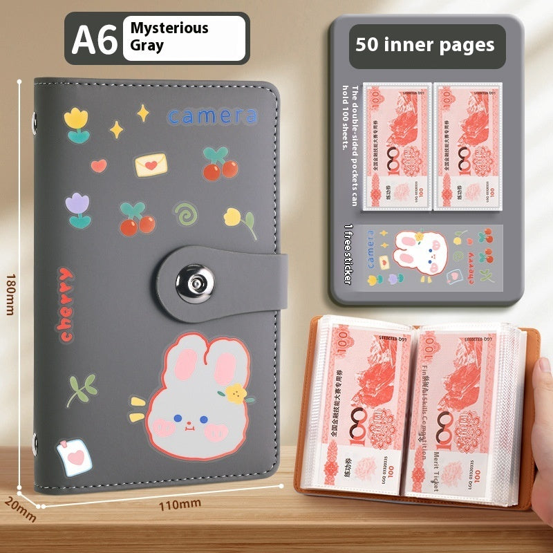 Saving Book Can Be Put Only Cash Storage Wallet Storage Bag