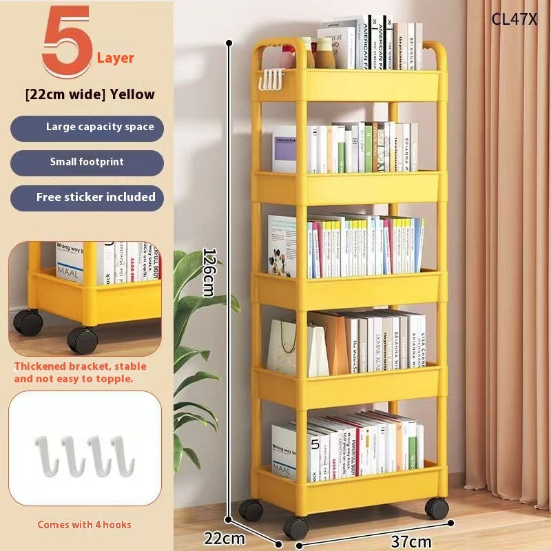 Trolley Floor Mobile Multi-layer Snack Bedroom Bedside Storage Rack