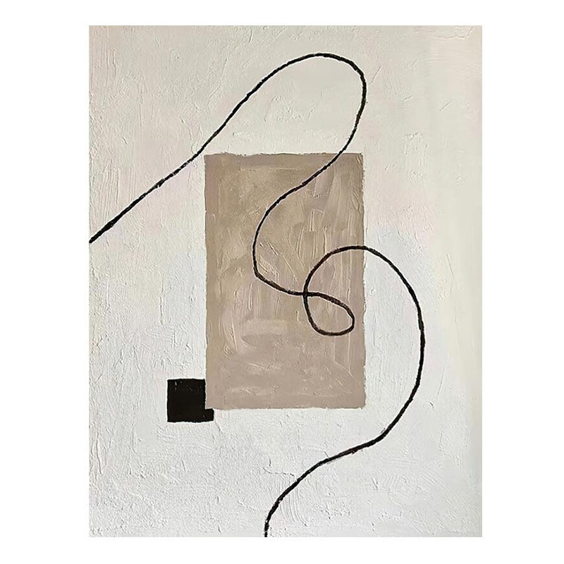 Pure Hand Drawing Minimalist Black And White Living Room Decorative Painting