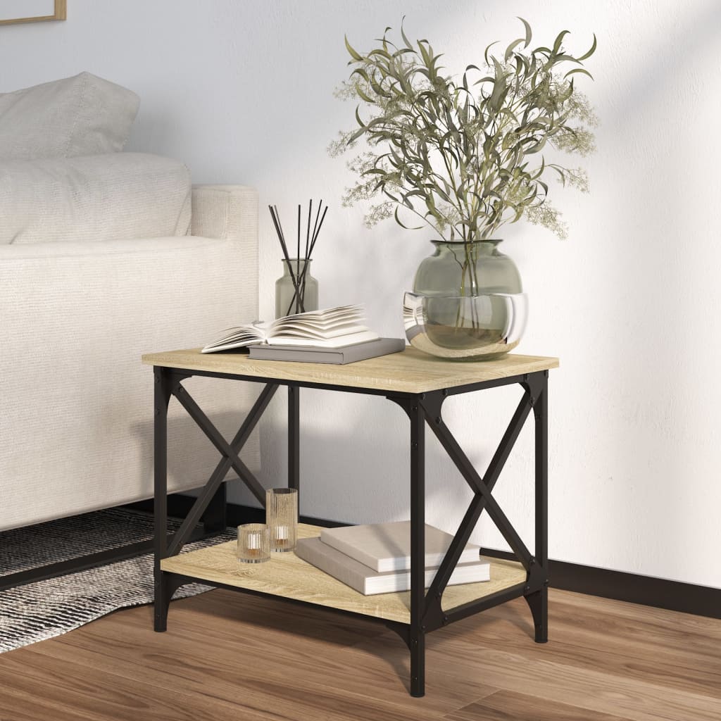Tavolino laterale Sonoma Oak 55x Materiale a base di legno