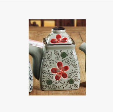 Ceramic Soy Sauce Bottle Household Oil Jar With Lid