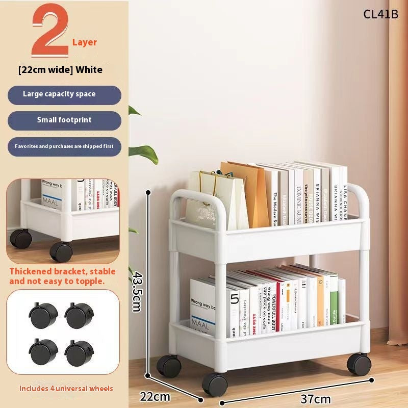 Trolley Floor Mobile Multi-layer Snack Bedroom Bedside Storage Rack