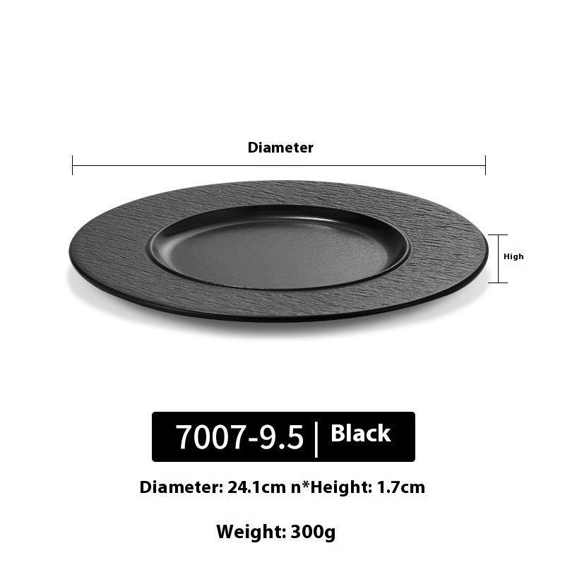 Black Hot Pot Food Plate Barbecue Plate