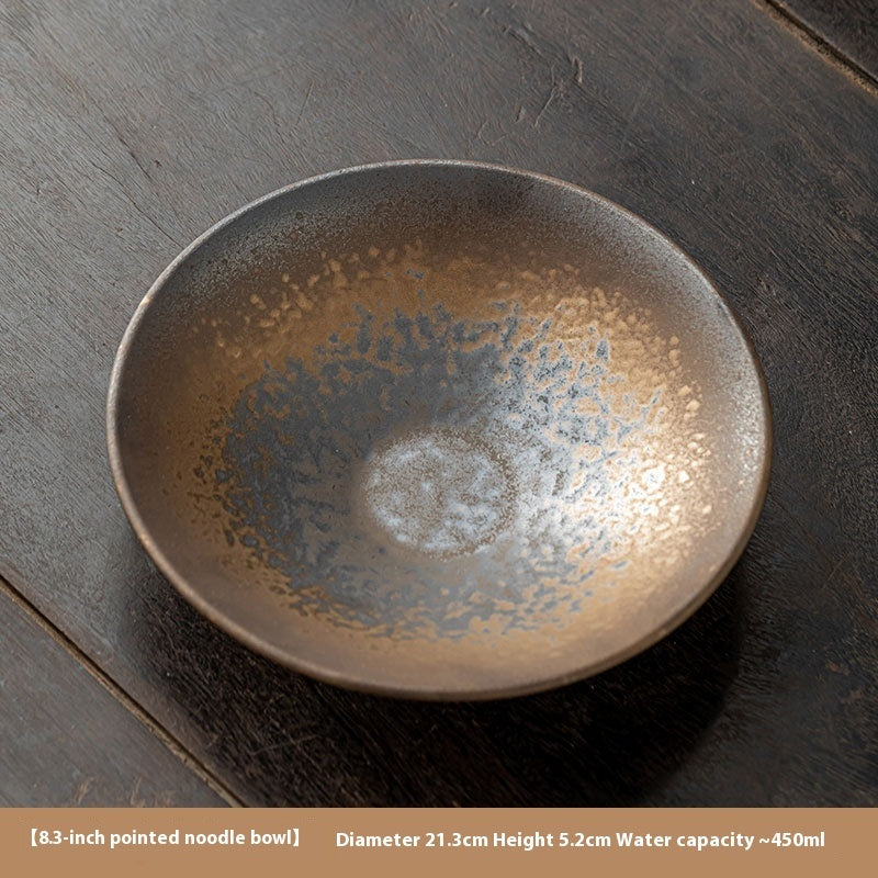 Stoneware Plate Open Rain-hat Shaped Bowl