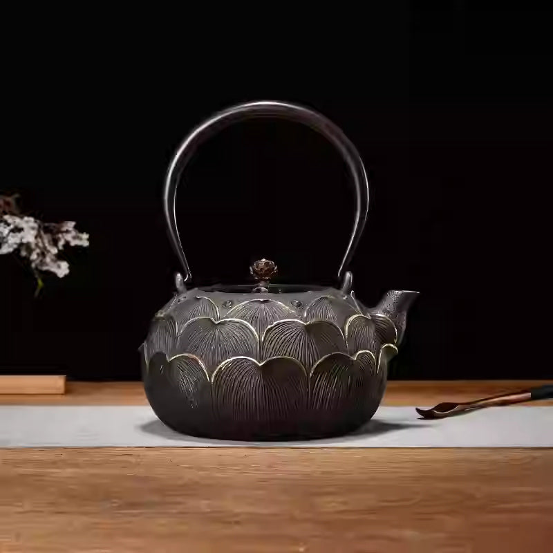 Handmade Iron Pot Chinese Lost-wax Casting Craft Cast Iron Teapot