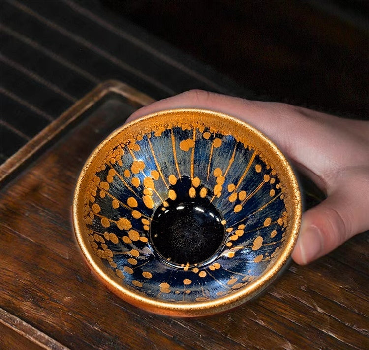 Small Golden Cup Gold Oil Drops Jian Zhan Teacup