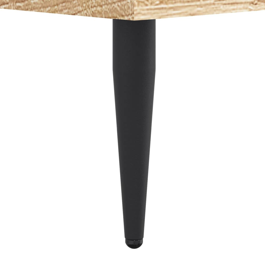 Struttura letto senza materasso in legno composito di rovere Sonoma