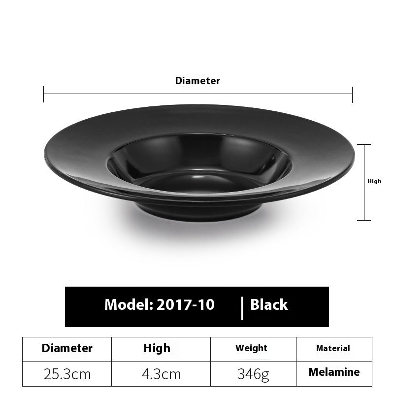 Black Hot Pot Food Plate Barbecue Plate