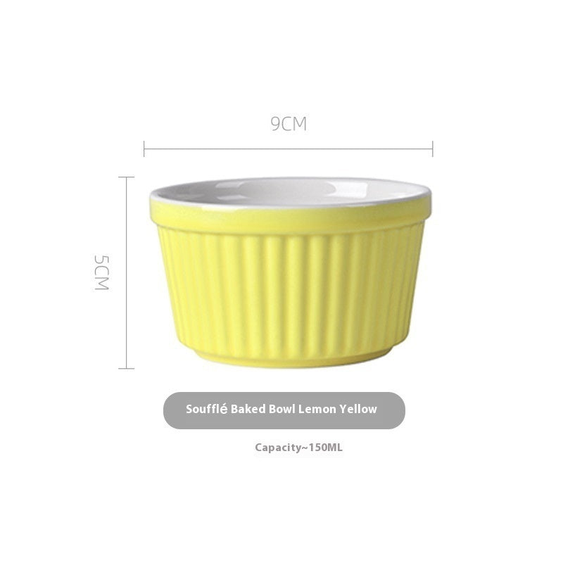 Household Shufulei Baking Caramel Cloth Oven Ceramic Steamed Egg Bowl