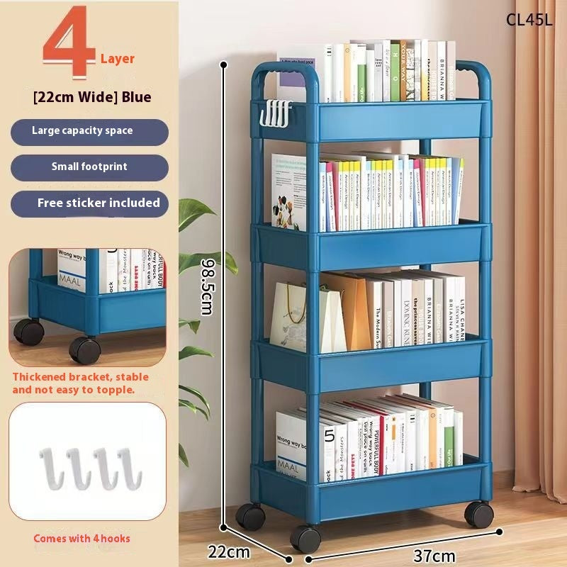 Trolley Floor Mobile Multi-layer Snack Bedroom Bedside Storage Rack