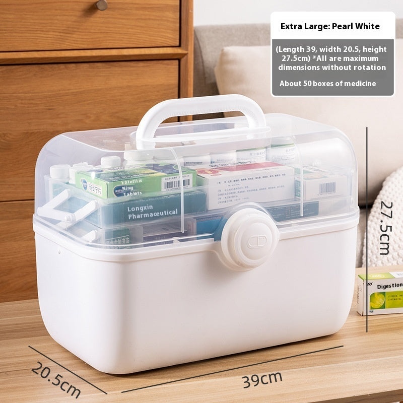 Large Medicine Box Family Pack Capacity Storage Box Multi-layer
