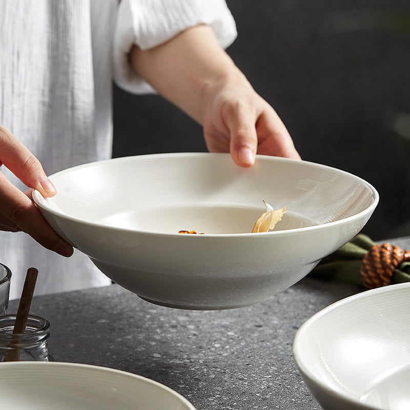 Deep Soup Household Noodle Ceramic Soup Large Bowl