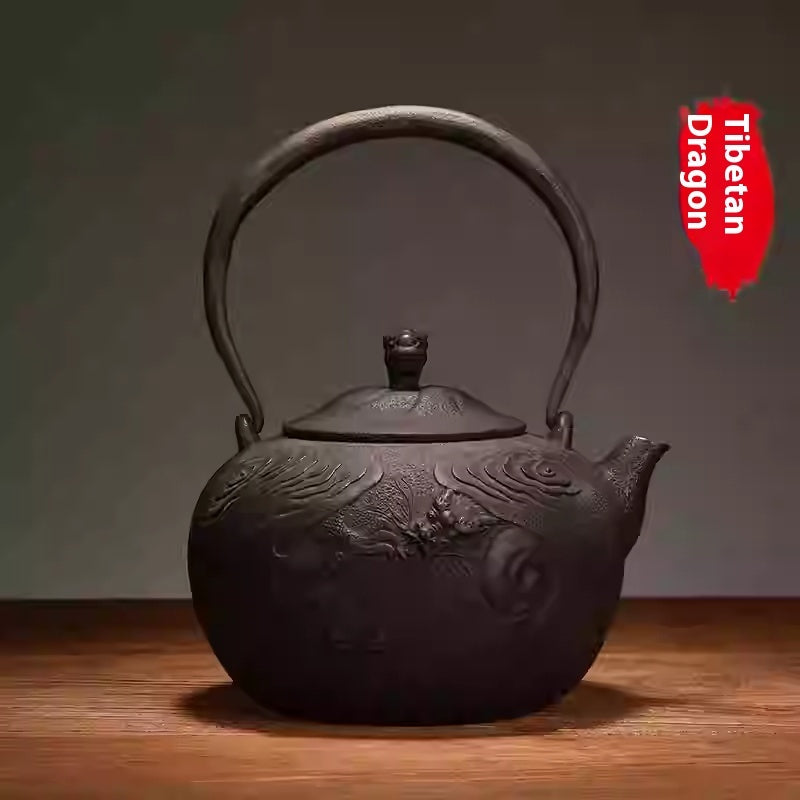 Handmade Iron Pot Chinese Lost-wax Casting Craft Cast Iron Teapot