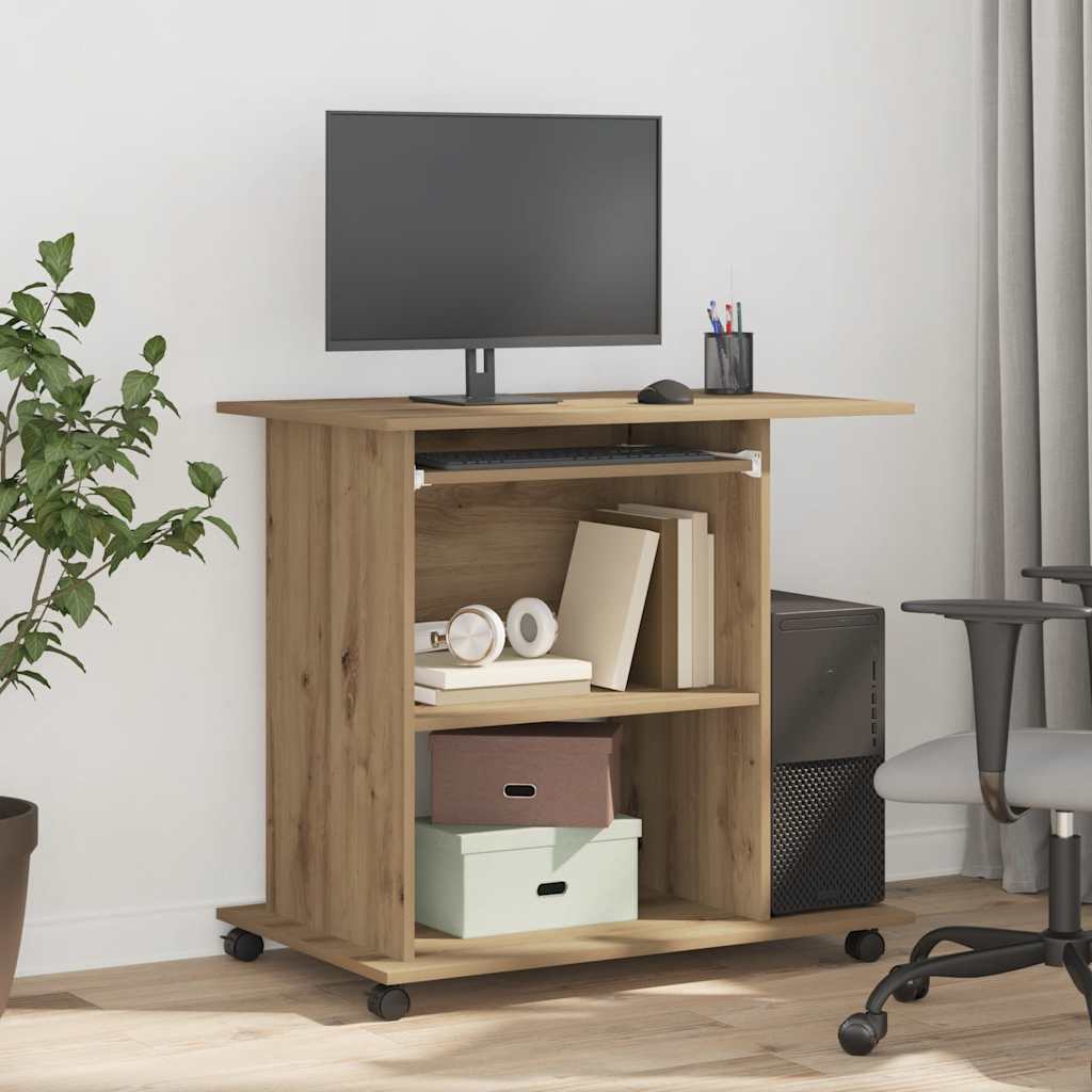 scrivania 80x scrivania in materiale a base di legno Sonoma rovere 80x