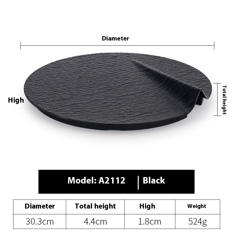 Black Hot Pot Food Plate Barbecue Plate
