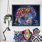 Elephant Walk Special Shape Diamond Painting DIY