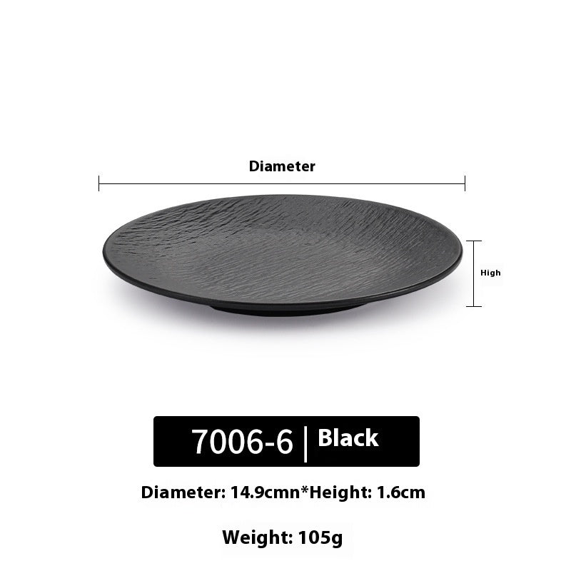 Black Hot Pot Food Plate Barbecue Plate