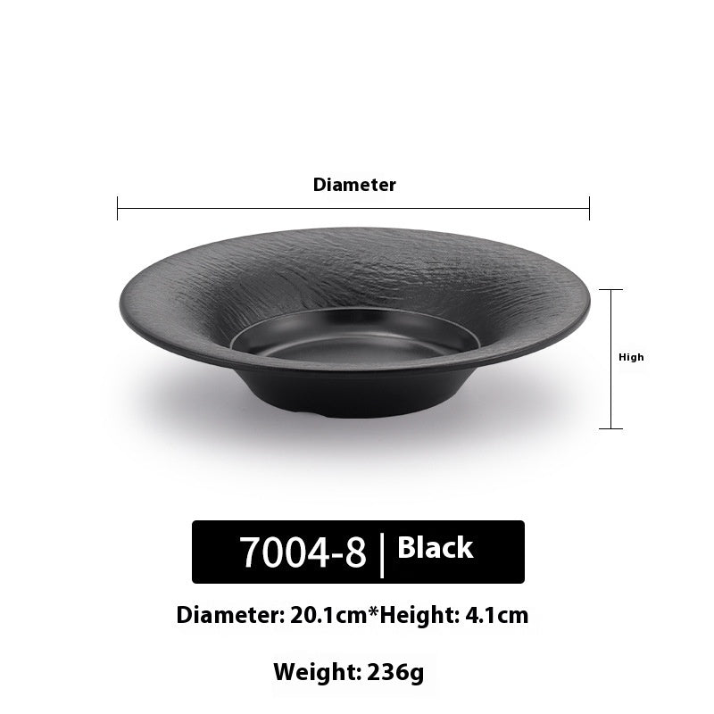 Black Hot Pot Food Plate Barbecue Plate