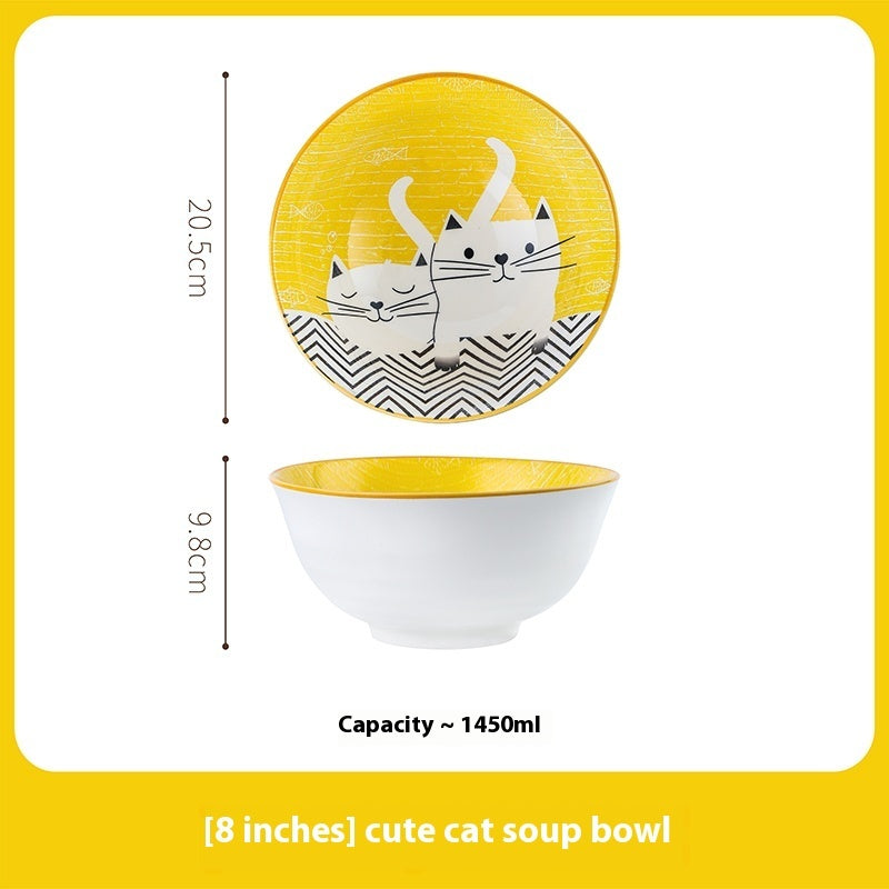 Cartoon And Plates Creative Rice Soup Bowls For Home Baking Dishes Ceramic Tableware