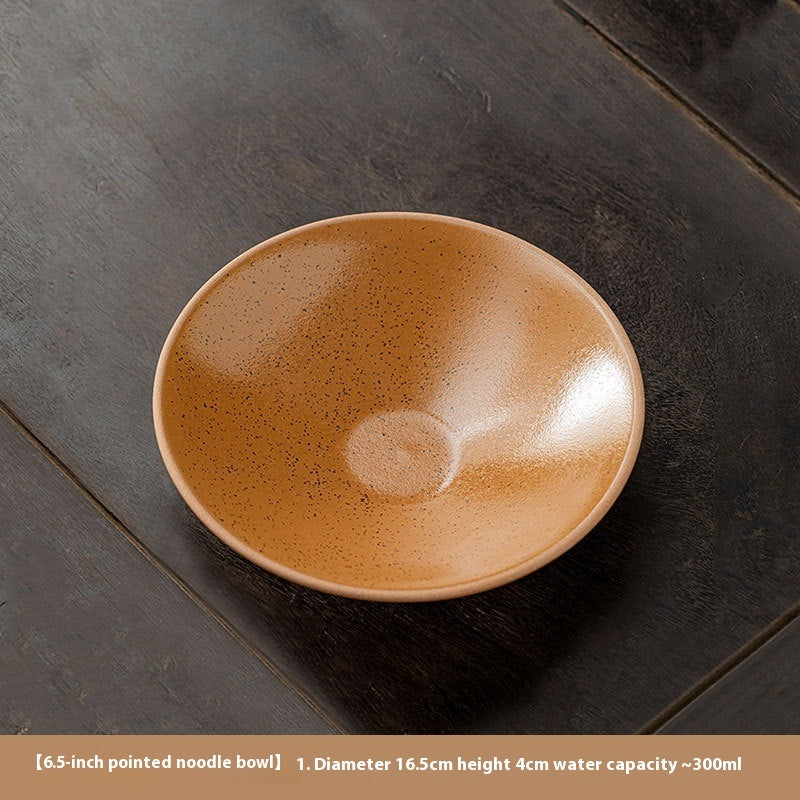 Stoneware Plate Open Rain-hat Shaped Bowl