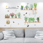 Plant Potted Wall Stickers Can Be Removed For Decoration