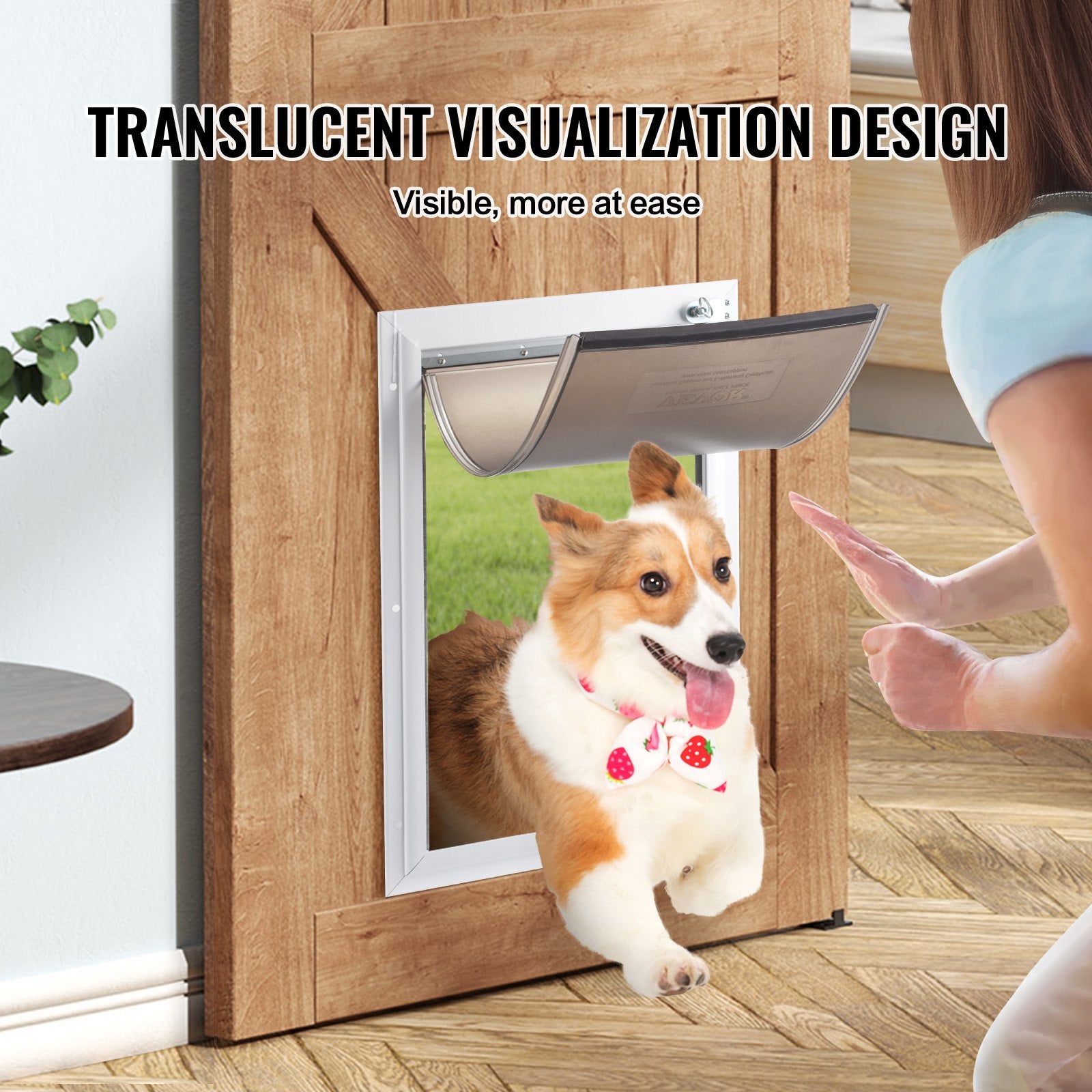 Pet Door Replacement Flap, Compatible With Flap Pet Doors, Measures 10.25" X 16.25" Longer Lasting, Weather-proof, Thickened PVC Dog Door Replacement Flap With Long Magnetic Strip (Large)