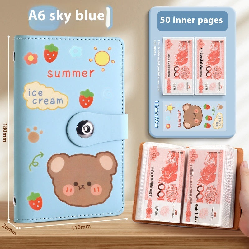 Saving Book Can Be Put Only Cash Storage Wallet Storage Bag