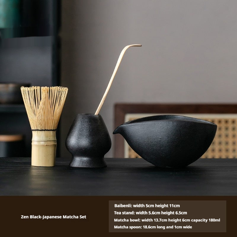 Tea Set For Making Matcha With Coarse Pottery