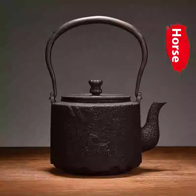 Handmade Iron Pot Chinese Lost-wax Casting Craft Cast Iron Teapot