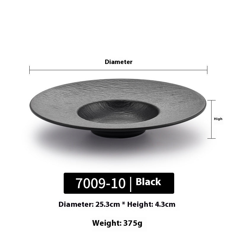 Black Hot Pot Food Plate Barbecue Plate