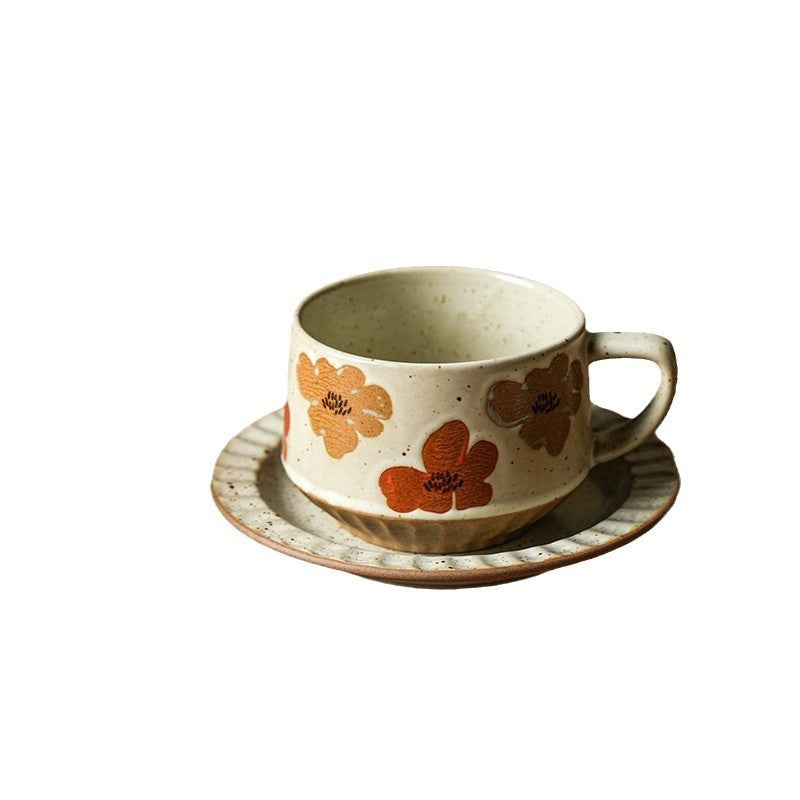 Retro Stoneware Coffee Cup Light Luxury Advanced Special-interest Design