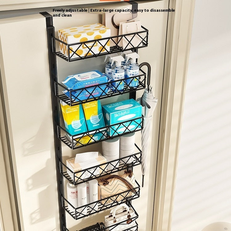 The Door Punch-free Creative Bedroom Room Door Multi-layer Storage Basket Dormitory Door Back Rack
