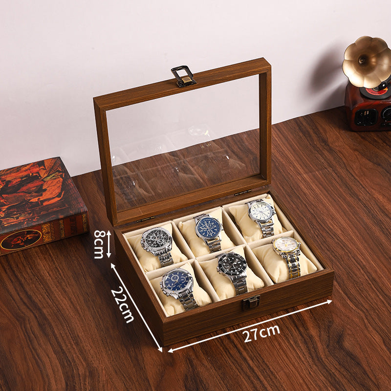 Black Walnut Color Soft Pillow Watch Storage Box