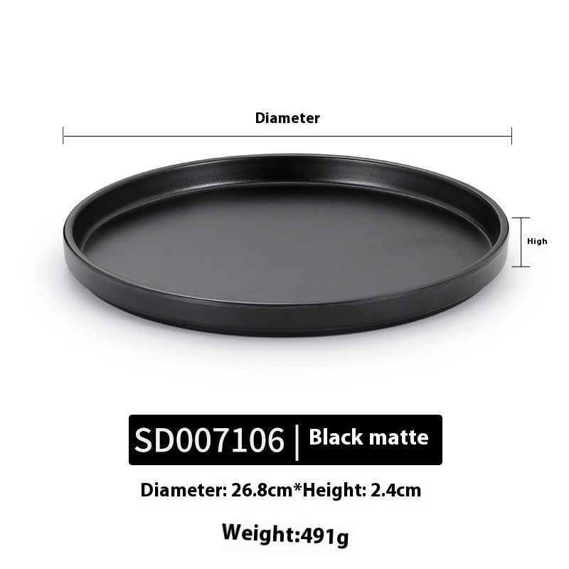 Black Hot Pot Food Plate Barbecue Plate